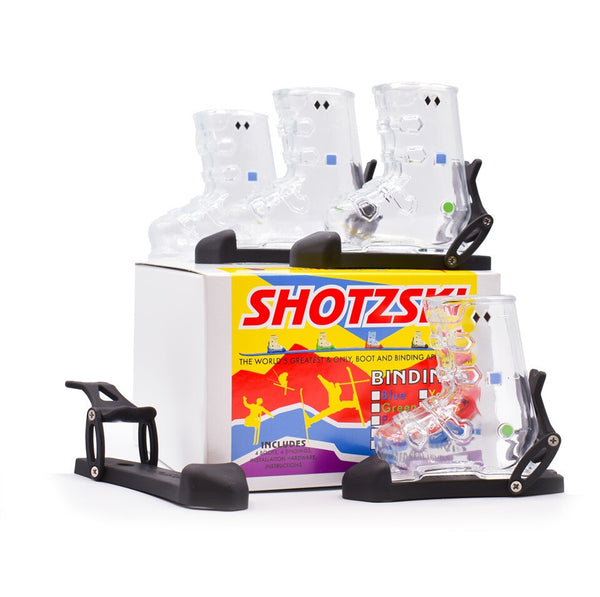 This is an image of ShotzSki 4-Pack (4 boots- 4 bindings)