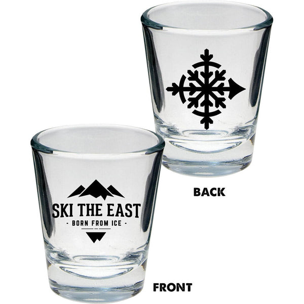 This is an image of Ski The East Ledge Shot Glass